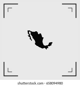 An Illustrated Country Shape of Mexico