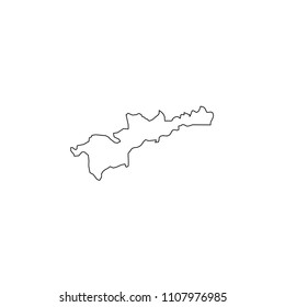 An Illustrated Country Shape of Monaco