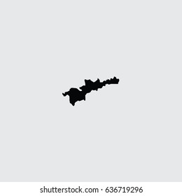 An Illustrated Country Shape of Monaco
