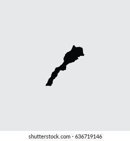 An Illustrated Country Shape of Morocco