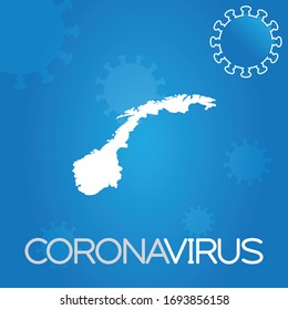 Illustrated Country Shape of Norway