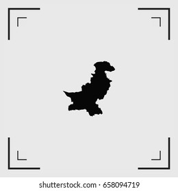 An Illustrated Country Shape of Pakistan