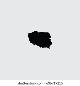 An Illustrated Country Shape of Poland