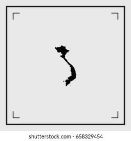 An Illustrated Country Shape of Vietnam