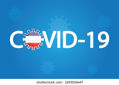 Illustrated Covid-19 Flag for the Country of  Yugoslavia