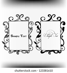 illustrated decorative frame - vector illustration