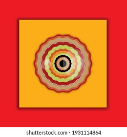 illustrated design by shaping the camera lens and flowers
