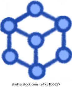 An illustrated diagram featuring icons representing the formulas of chemical elements and molecules