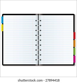 Illustrated diary or organiser with blank pages with room to add your own text