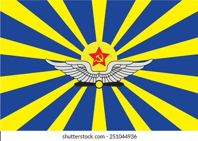 An Illustrated Drawing of the flag of Air Forces of the Union of Soviet Socialist Republics