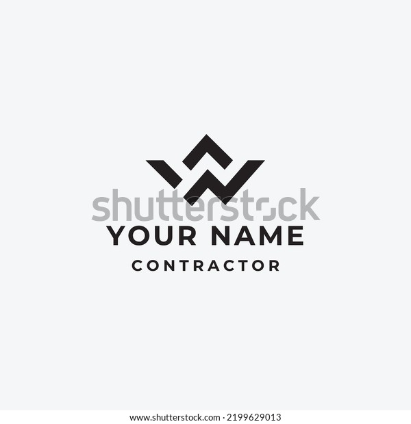 Illustrated Elegant Letter W Logo Template Stock Vector (Royalty Free ...