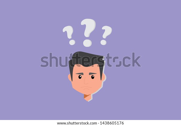 Illustrated Face Question Mark On Vector Stock Vector (royalty Free 