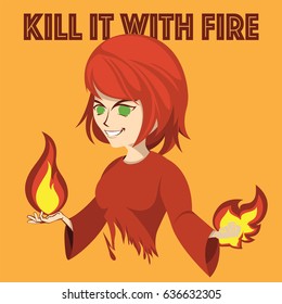 Illustrated Fire Wizard