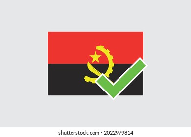 Illustrated Flag for the Country of  Angola