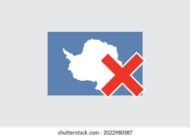 Illustrated Flag for the Country of  Antarctica
