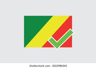Bandera ilustrada para el país del Congo