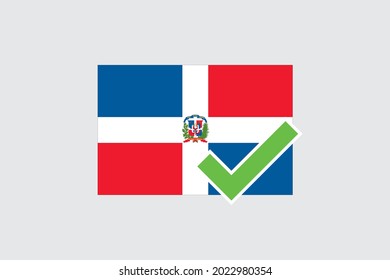 Illustrated Flag for the Country of  Dominican Republic