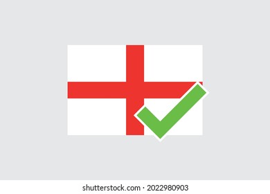 Illustrated Flag for the Country of  England