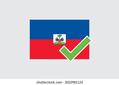 Illustrated Flag for the Country of  Haiti