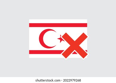 Illustrated Flag for the Country of  Northern Cyprus