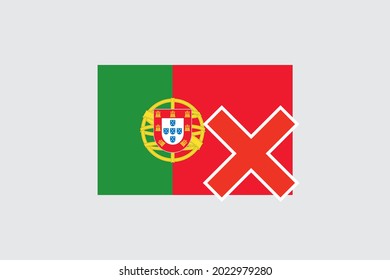 Illustrated Flag for the Country of  Portugal