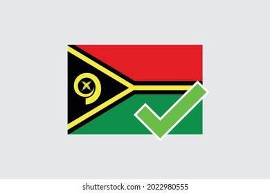 Illustrated Flag for the Country of  Vanuatu