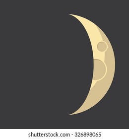 Illustrated Flat Lunar phases
