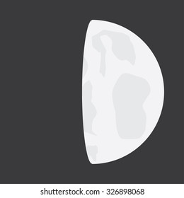 Illustrated Flat Lunar phases