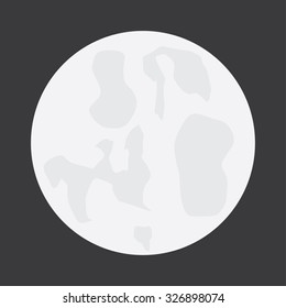 Illustrated Flat Lunar phases