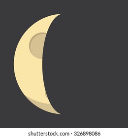 Illustrated Flat Lunar phases