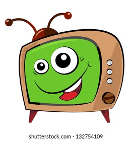 Illustrated funny cartoon tv character.