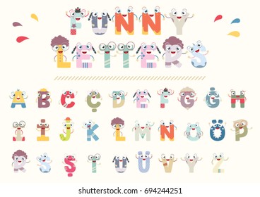Illustrated Funny Letters