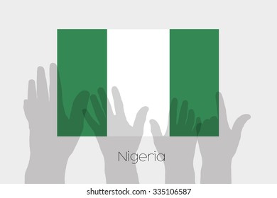 Illustrated Ghost Hands with the Flag of Norfolk