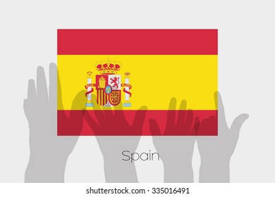 Illustrated Ghost Hands with the Flag of Spin
