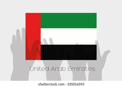 Illustration Banner Uae National Flag Inscription Stock Illustration ...