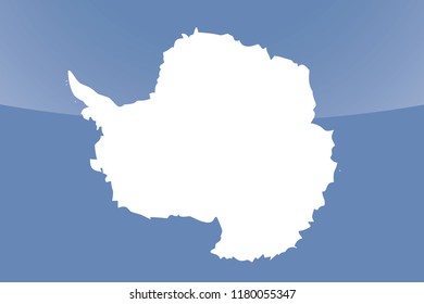 An Illustrated Glossy Country Flag of  Antartica