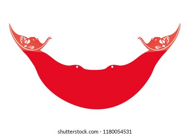 An Illustrated Glossy Country Flag of  Easter Island