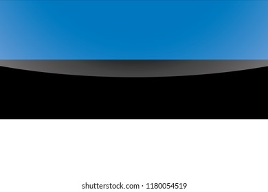 An Illustrated Glossy Country Flag of  Estonia