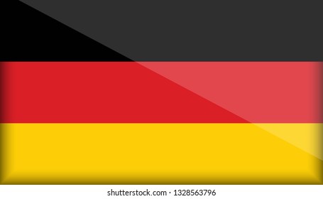 An Illustrated Glossy Country Flag of German. eps10