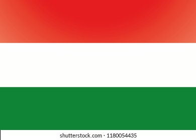 An Illustrated Glossy Country Flag of  Hungary
