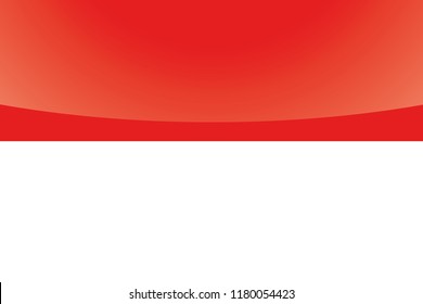 An Illustrated Glossy Country Flag of  Indonesia