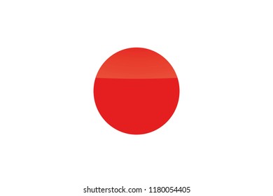 An Illustrated Glossy Country Flag of  Japan