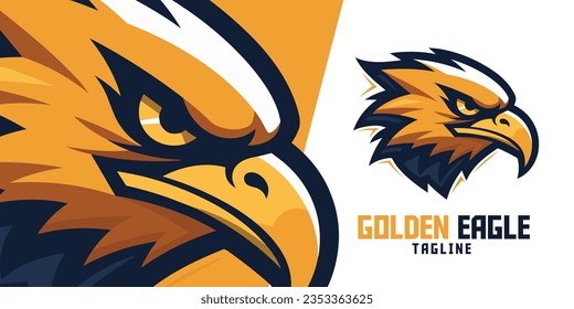 Illustrated Golden Eagle Logo: A Striking Representation of Power and Grace