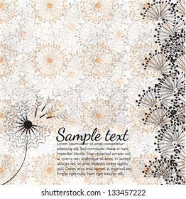 illustrated greeting card for spring - vector illustration