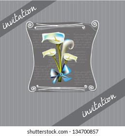 illustrated greeting card for spring - vector illustration