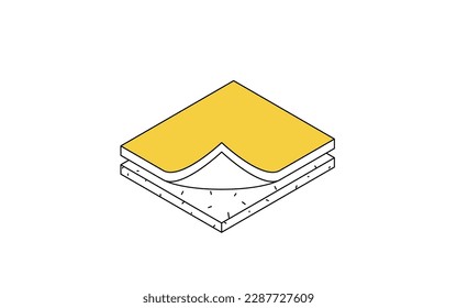 Illustrated guide to soundproof and vibration-reducing mats for noise reduction in rental properties, Vector Illustration