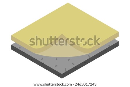 Illustrated guide to soundproof and vibration-reducing mats for noise reduction in rental properties, Vector Illustration