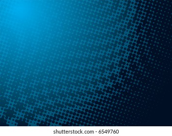 Illustrated halftone background in blue and black with room to add your own text