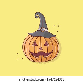 Illustrated Halloween imaginary character - Character design - Pumpkin 