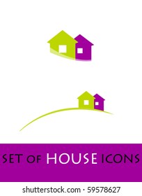 illustrated house icons